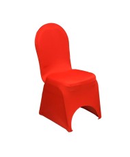 Housse de chaise lycra arc rouge pour fête et pas cher