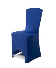 Housse de chaise lycra arc bleu roi pour événement et pas cher