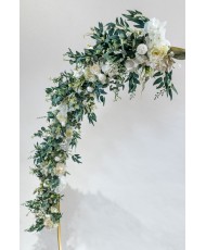 Chemin de fleurs artificiel BERRY Blanc pour mariage et pas cher