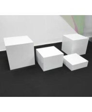 Support buffet cube acrylique blanc 4 pcs Isabella pour événement et pas cher