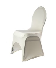 Housse de chaise lycra flex arc ivoire  pour événement et pas cher